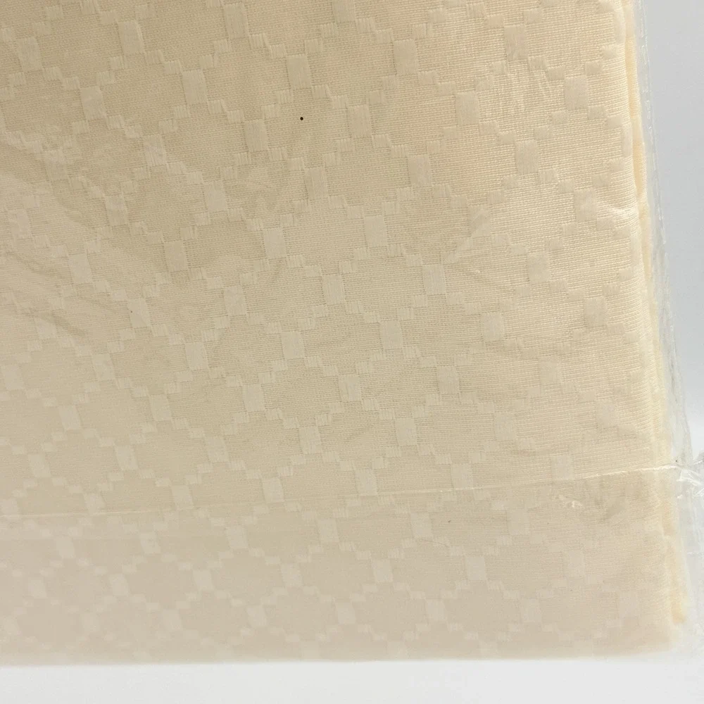 Joybest Jacquard Tablecloth 52x70 Beige Cream Rectangle Basketweave New